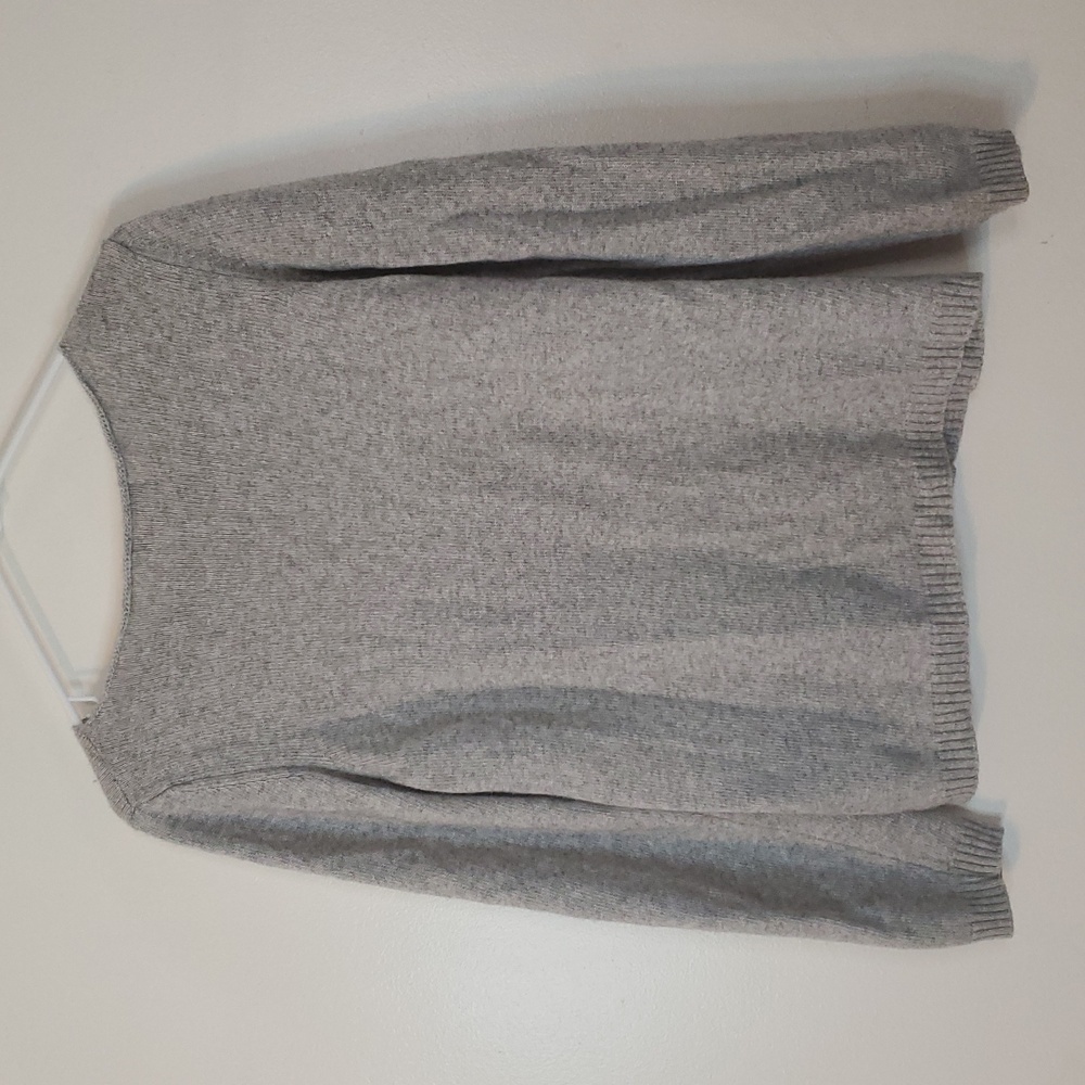 Benedetta B. Merino Wool Cashmere Blend Grey Scoopneck Sweater Size XL Polkadots - Picture 5 of 10